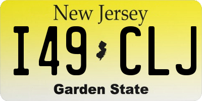 NJ license plate I49CLJ