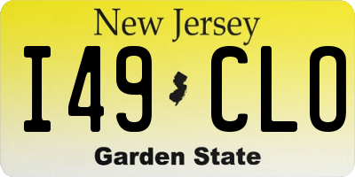NJ license plate I49CLO