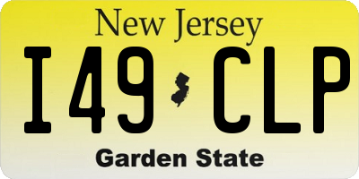 NJ license plate I49CLP