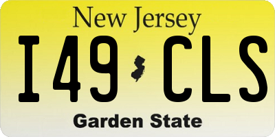 NJ license plate I49CLS