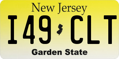 NJ license plate I49CLT
