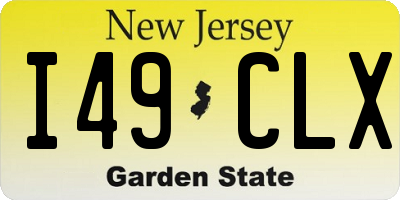 NJ license plate I49CLX