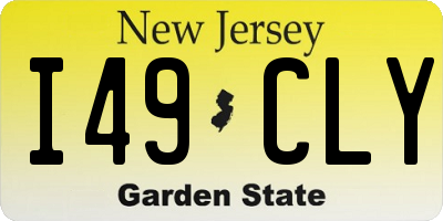 NJ license plate I49CLY