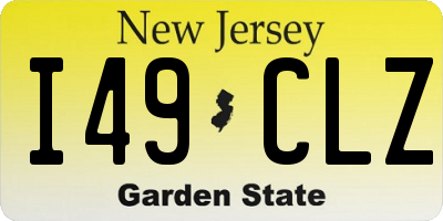 NJ license plate I49CLZ