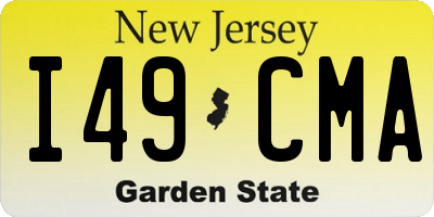 NJ license plate I49CMA
