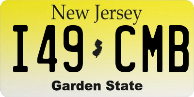 NJ license plate I49CMB