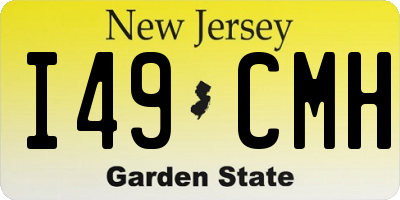 NJ license plate I49CMH