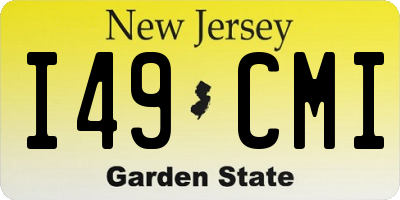 NJ license plate I49CMI
