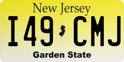 NJ license plate I49CMJ