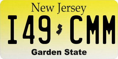 NJ license plate I49CMM