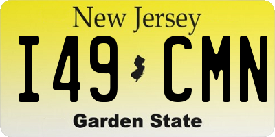 NJ license plate I49CMN