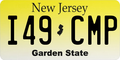 NJ license plate I49CMP