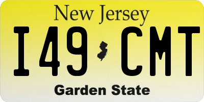 NJ license plate I49CMT