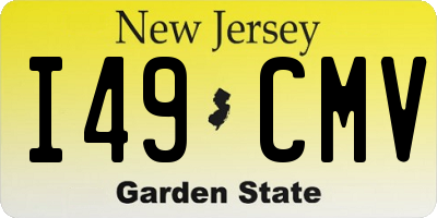 NJ license plate I49CMV
