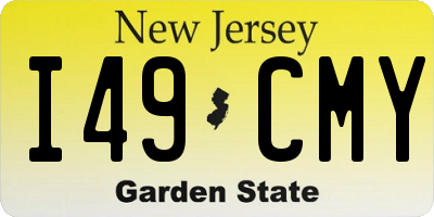 NJ license plate I49CMY