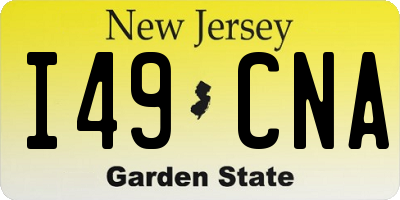 NJ license plate I49CNA