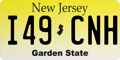 NJ license plate I49CNH