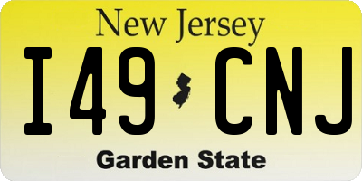 NJ license plate I49CNJ