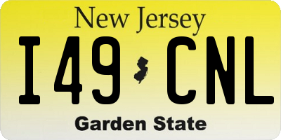 NJ license plate I49CNL