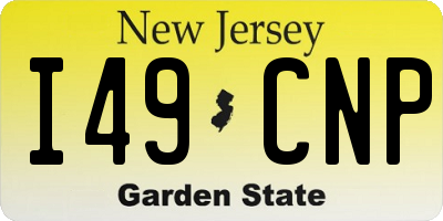 NJ license plate I49CNP