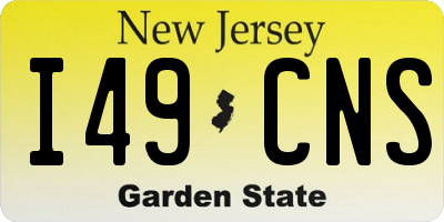 NJ license plate I49CNS