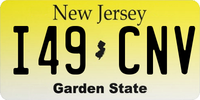 NJ license plate I49CNV