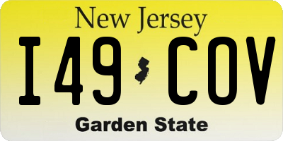 NJ license plate I49COV