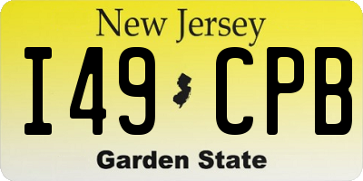 NJ license plate I49CPB