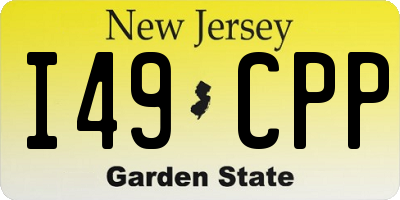 NJ license plate I49CPP