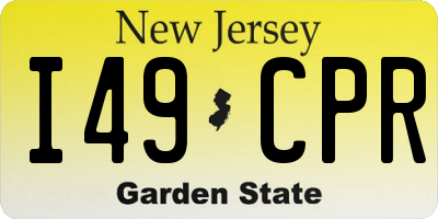 NJ license plate I49CPR