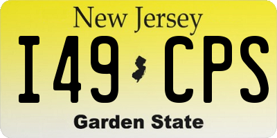 NJ license plate I49CPS