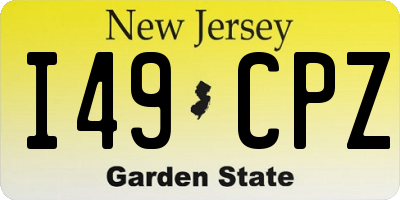 NJ license plate I49CPZ
