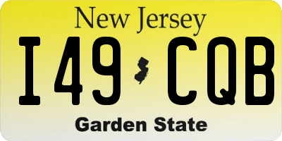 NJ license plate I49CQB