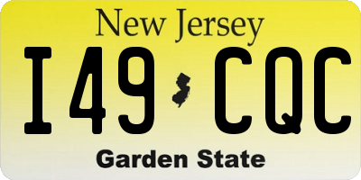NJ license plate I49CQC