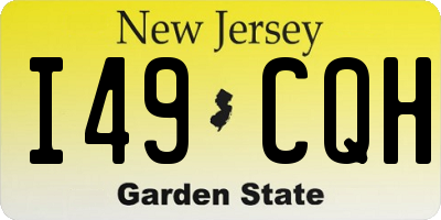 NJ license plate I49CQH
