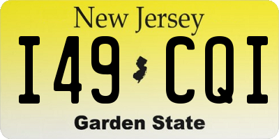 NJ license plate I49CQI