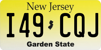 NJ license plate I49CQJ