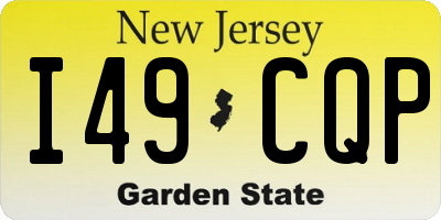 NJ license plate I49CQP