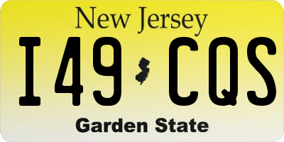 NJ license plate I49CQS