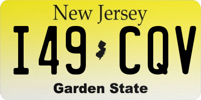 NJ license plate I49CQV
