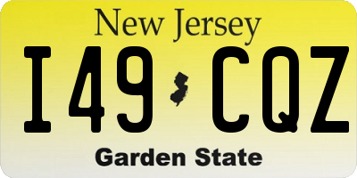 NJ license plate I49CQZ