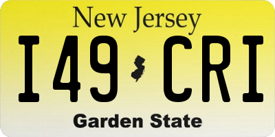 NJ license plate I49CRI
