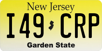 NJ license plate I49CRP