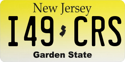 NJ license plate I49CRS