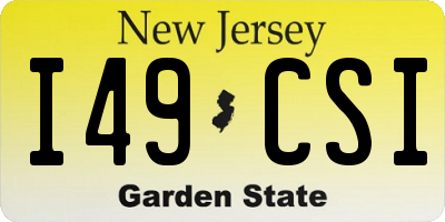NJ license plate I49CSI