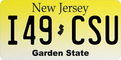 NJ license plate I49CSU