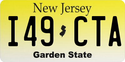 NJ license plate I49CTA