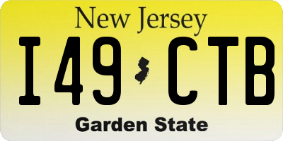 NJ license plate I49CTB