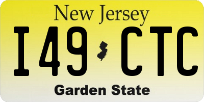 NJ license plate I49CTC