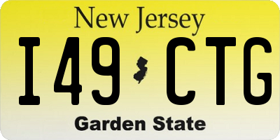 NJ license plate I49CTG